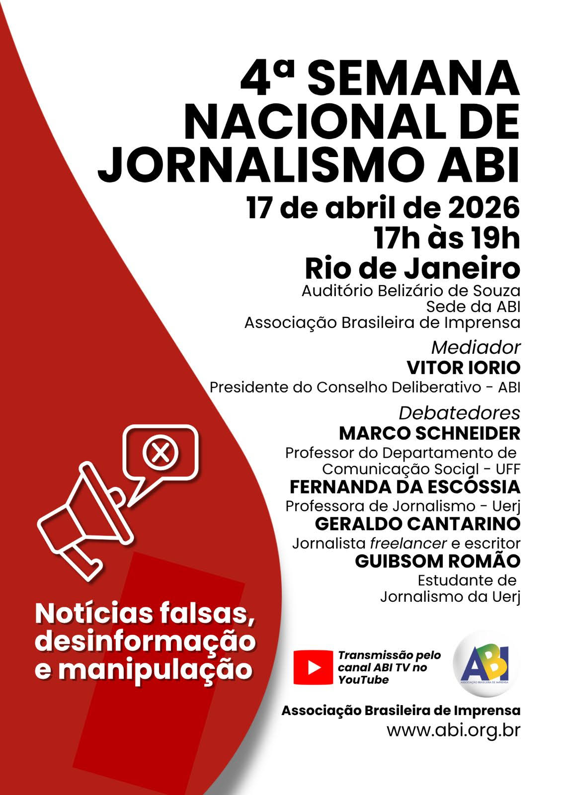 ABI encerra 4ª Semana Nacional de Jornalismo com  debate dedicado à desinformação