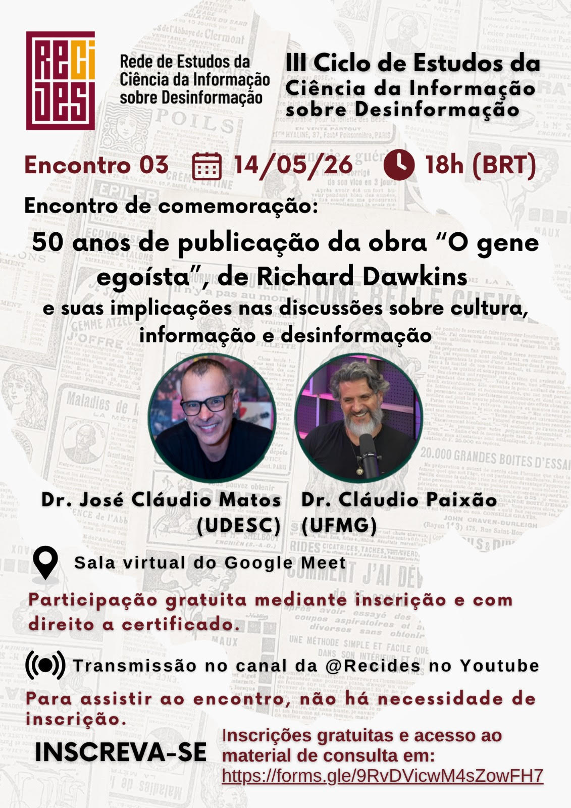III Ciclo de Estudos da Rede de Estudos sobre Desinformação encerra com encontro comemorativo