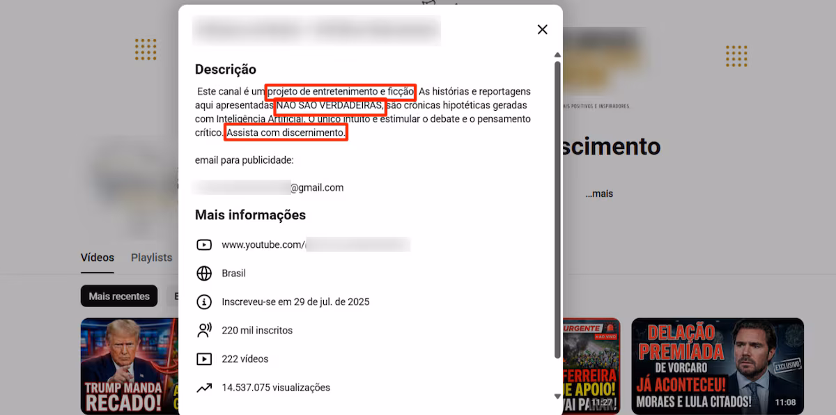 Canais no YouTube promovem novo jeito de desinformar ao produzir ficção com personagens reais