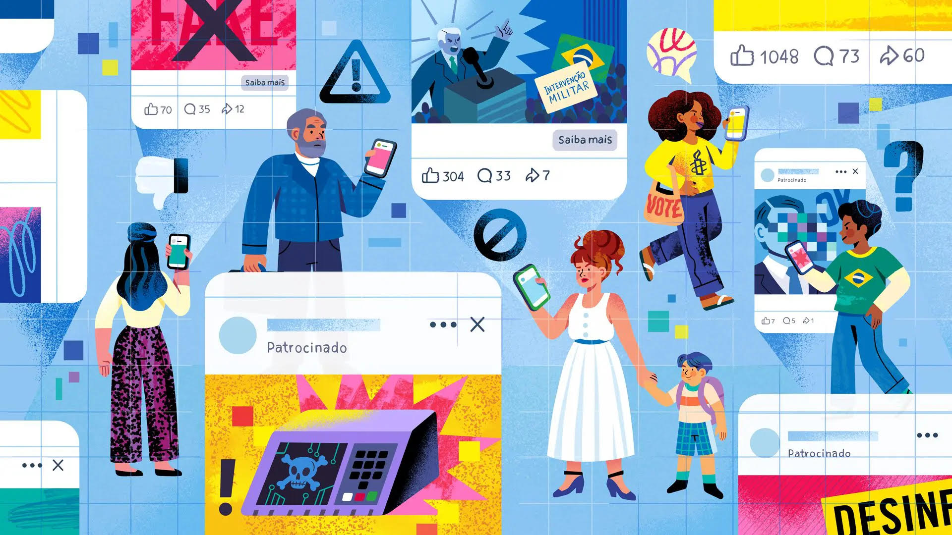 Experimento da Anistia Internacional Brasil expõe falha da Meta em detectar anúncios com desinformação eleitoral no Facebook