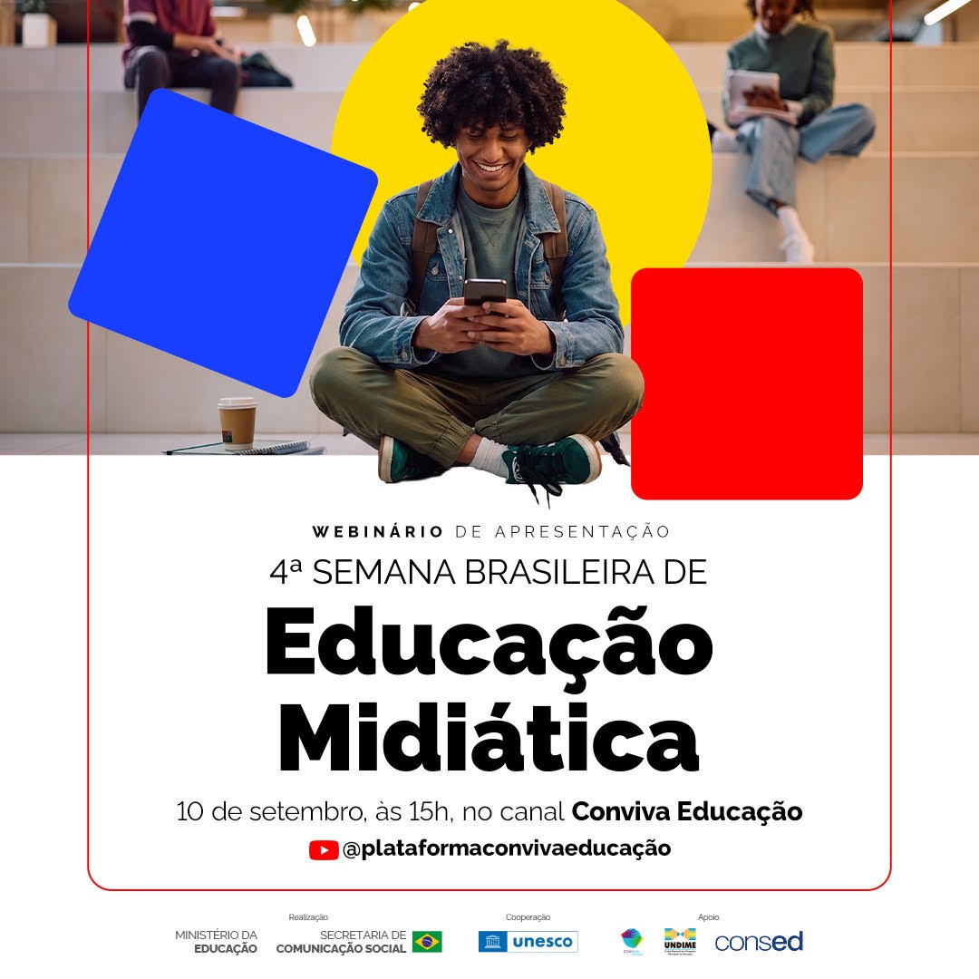Programação da 4ª Semana Brasileira de Educação Midiática é divulgada em webnário nesta quinta-feira; saiba como participar